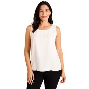 Chico’s EasyWear Double Layer Tank Top Alabaster Size 1 NWT